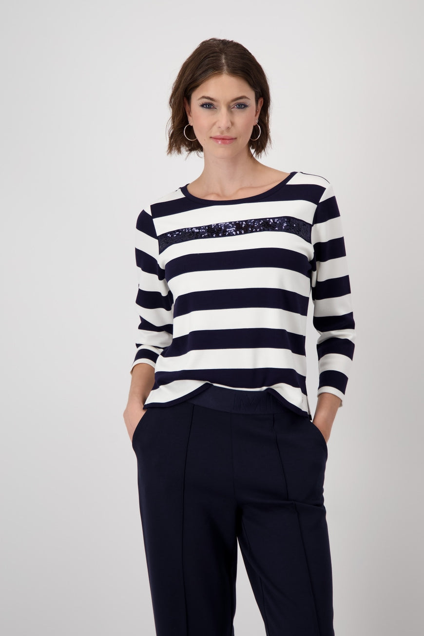 Monari Sweatshirt Deep Ocean Pattern