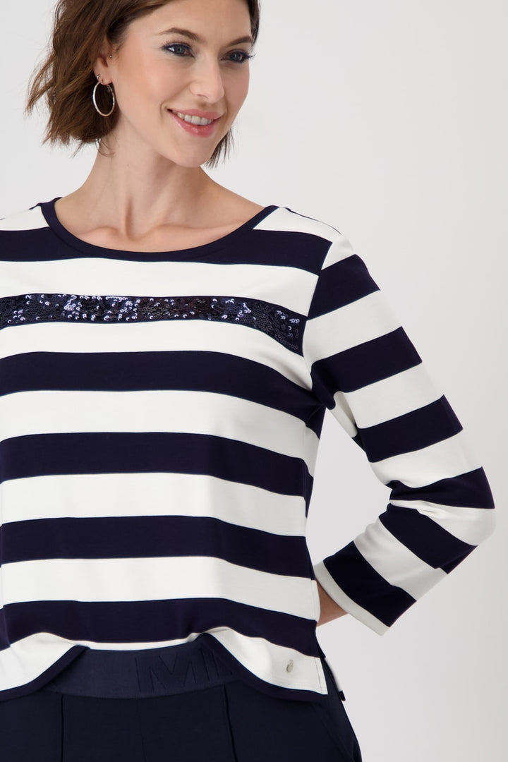 Monari Sweatshirt Deep Ocean Pattern