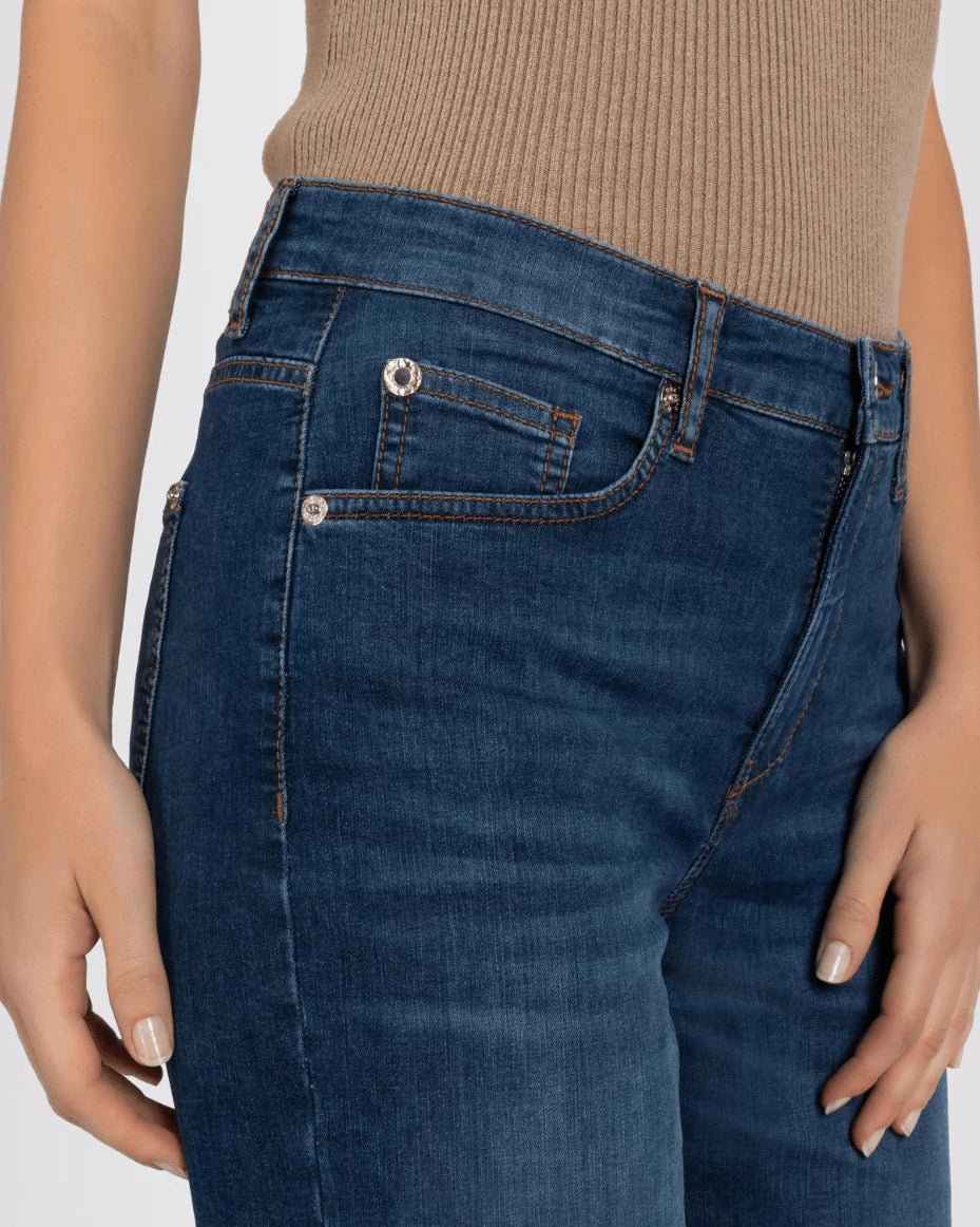 Mac Jeans Culotte Light Weight Denim - Basic Blue Stone