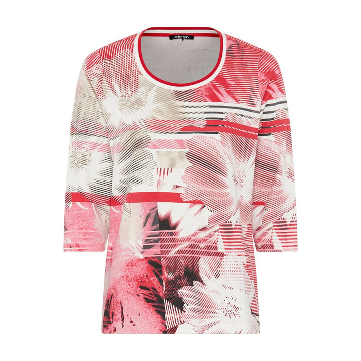 Olsen Red Rose T-Shirt Long Sleeves