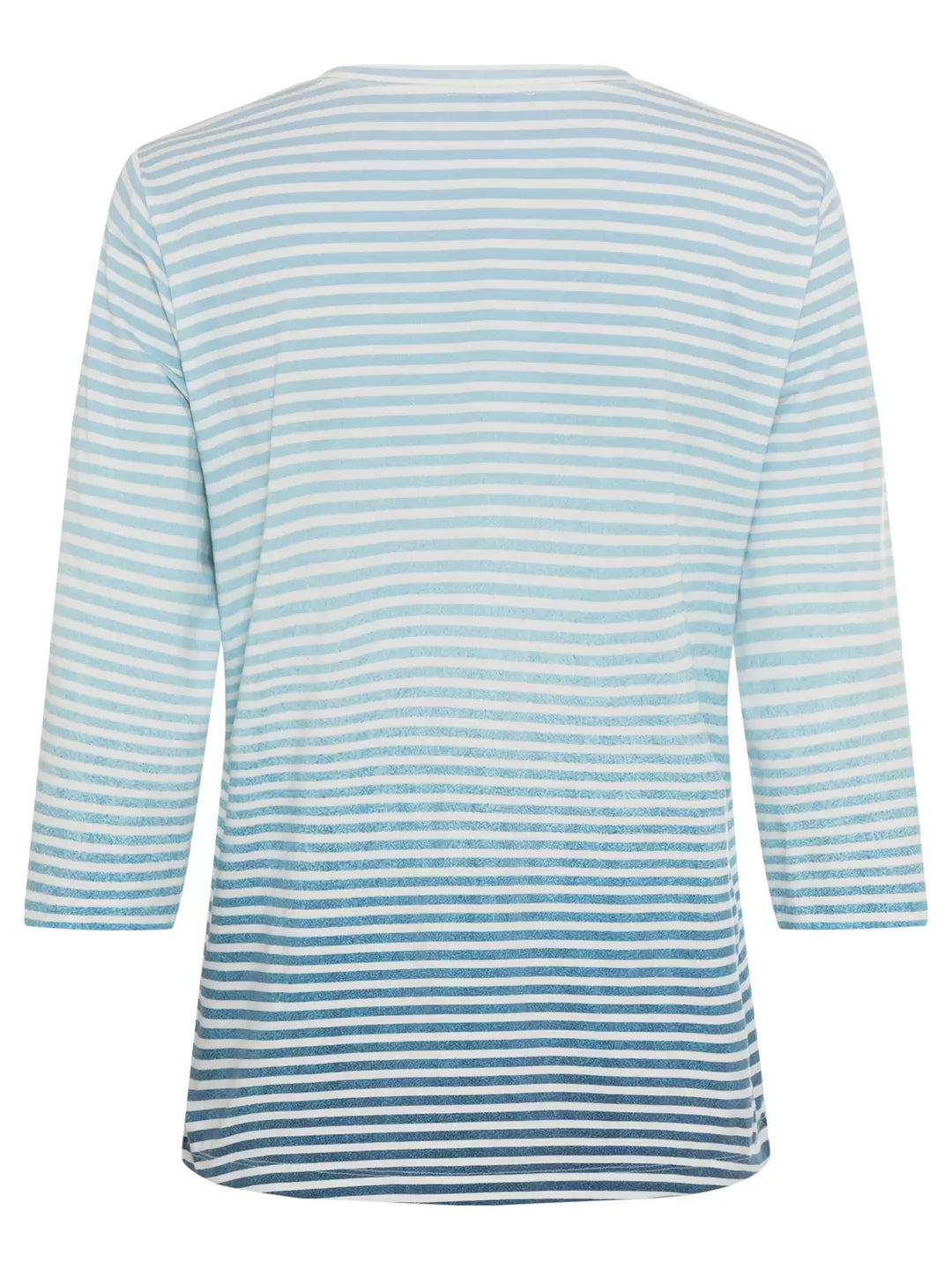 Olsen Blue Striped Graphic Top