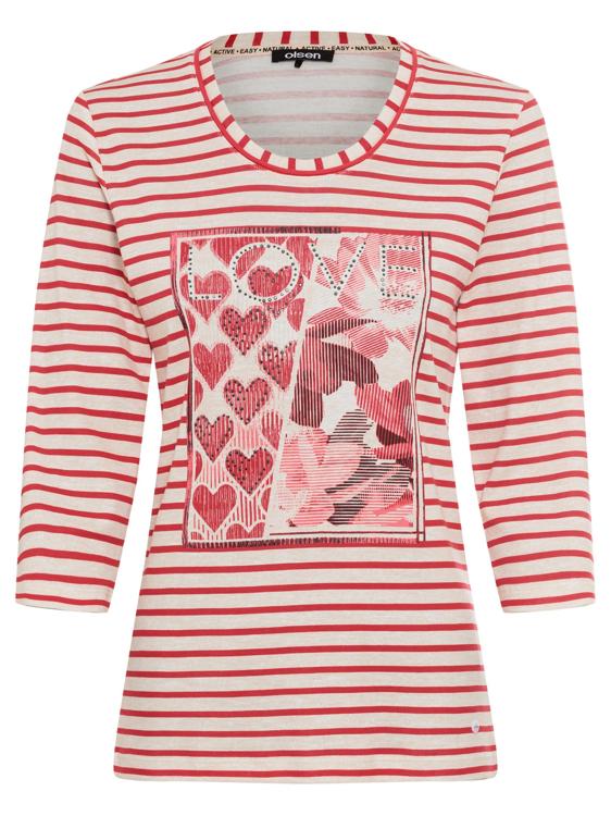 Olsen Red Rose T-Shirt Long Sleeves