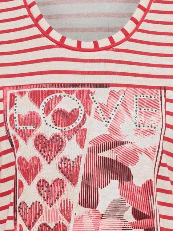 Olsen Red Rose T-Shirt Long Sleeves