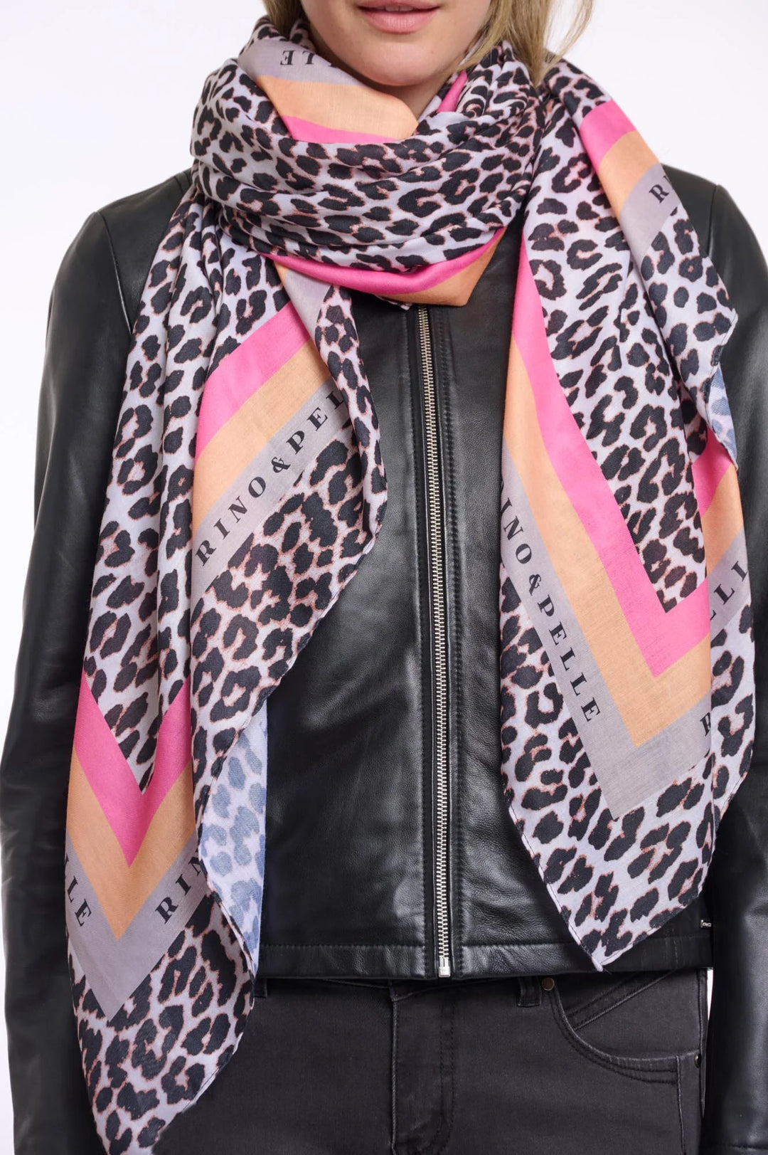 Rino & Pelle Leopard Printed Scarf