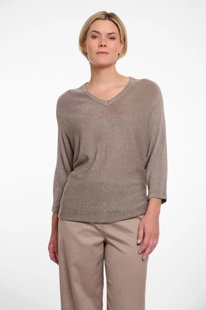 Rino & Pelle Khaki Pullover with Bat Sleeves