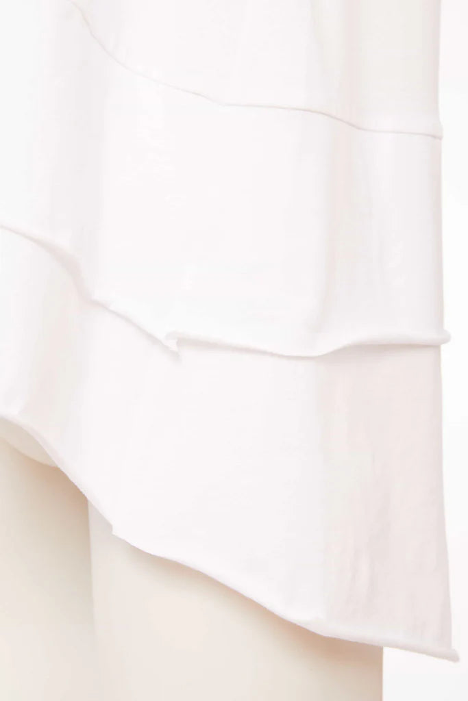 Naya White Cami Top with Panel Hem