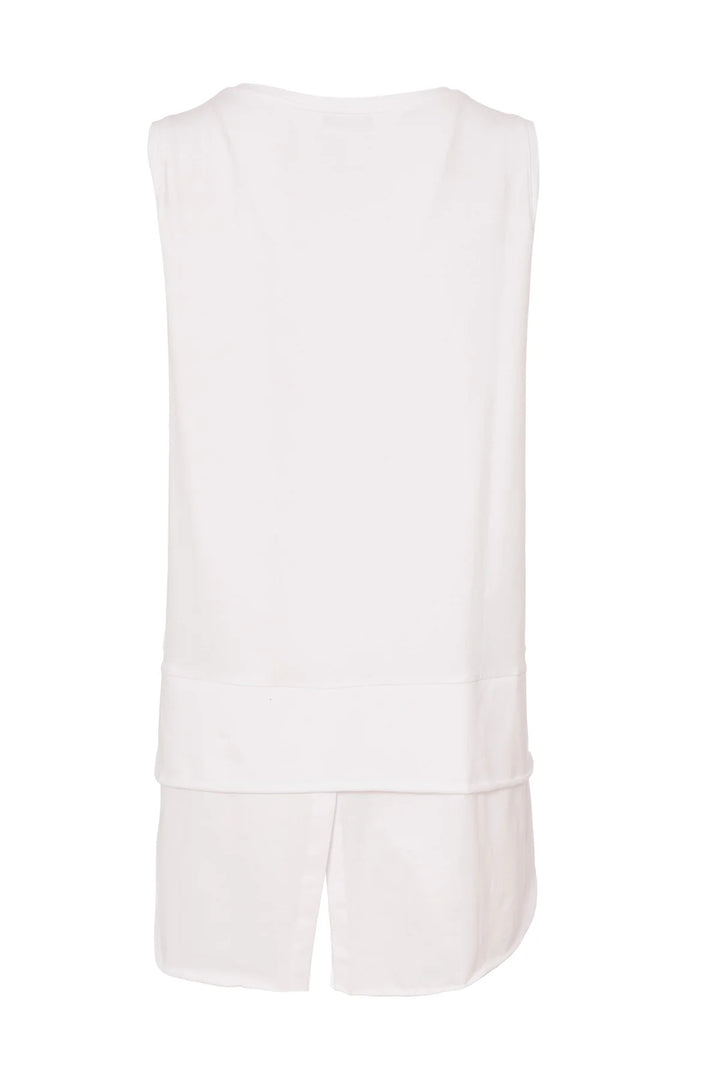 Naya White Cami Top with Panel Hem