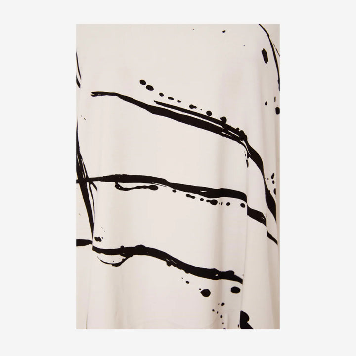 Naya Brush Stroke Placement Print Top