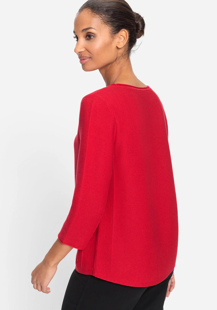 Olsen Red Rose Long Sleeves