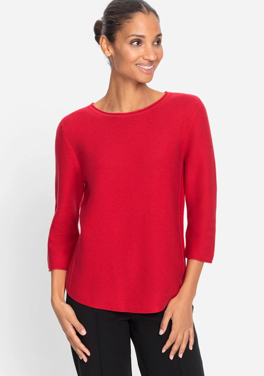 Olsen Red Rose Long Sleeves