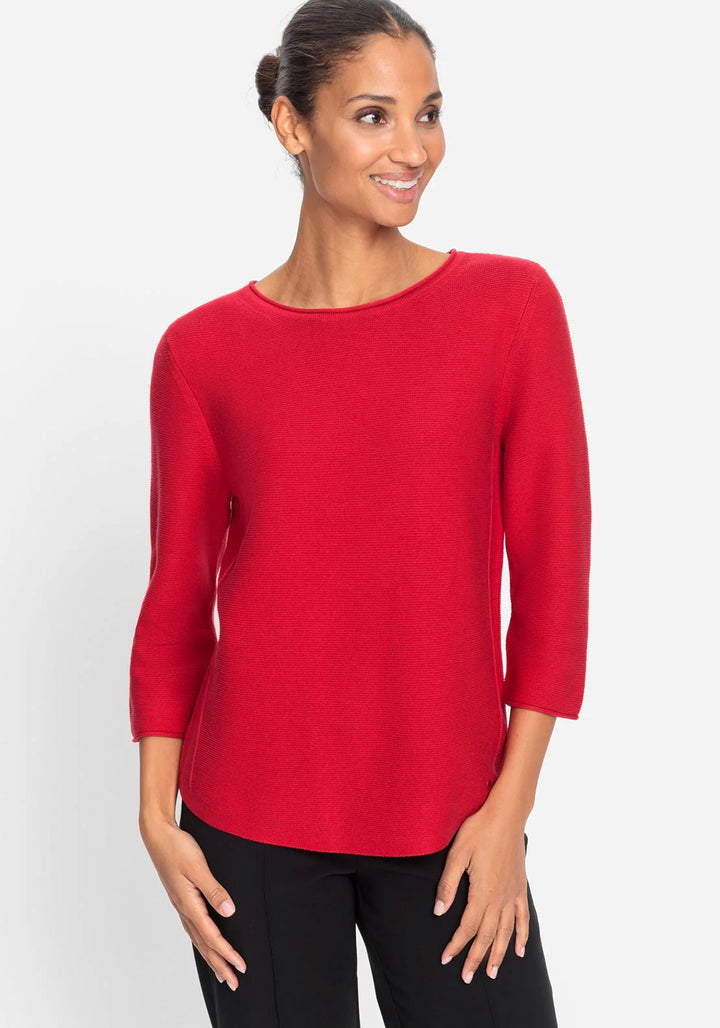 Olsen Red Rose Long Sleeves