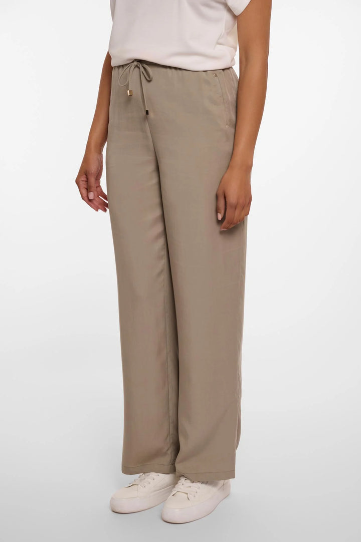 Rino & Pelle Khaki Fluid Drawstring Trousers