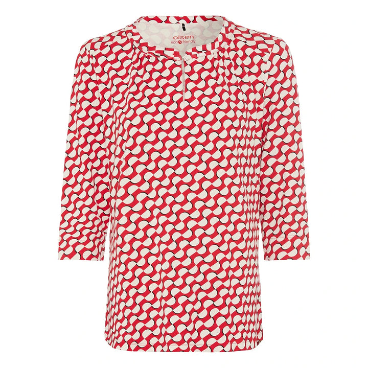 Olsen Red Rose T-Shirt Long Sleeves