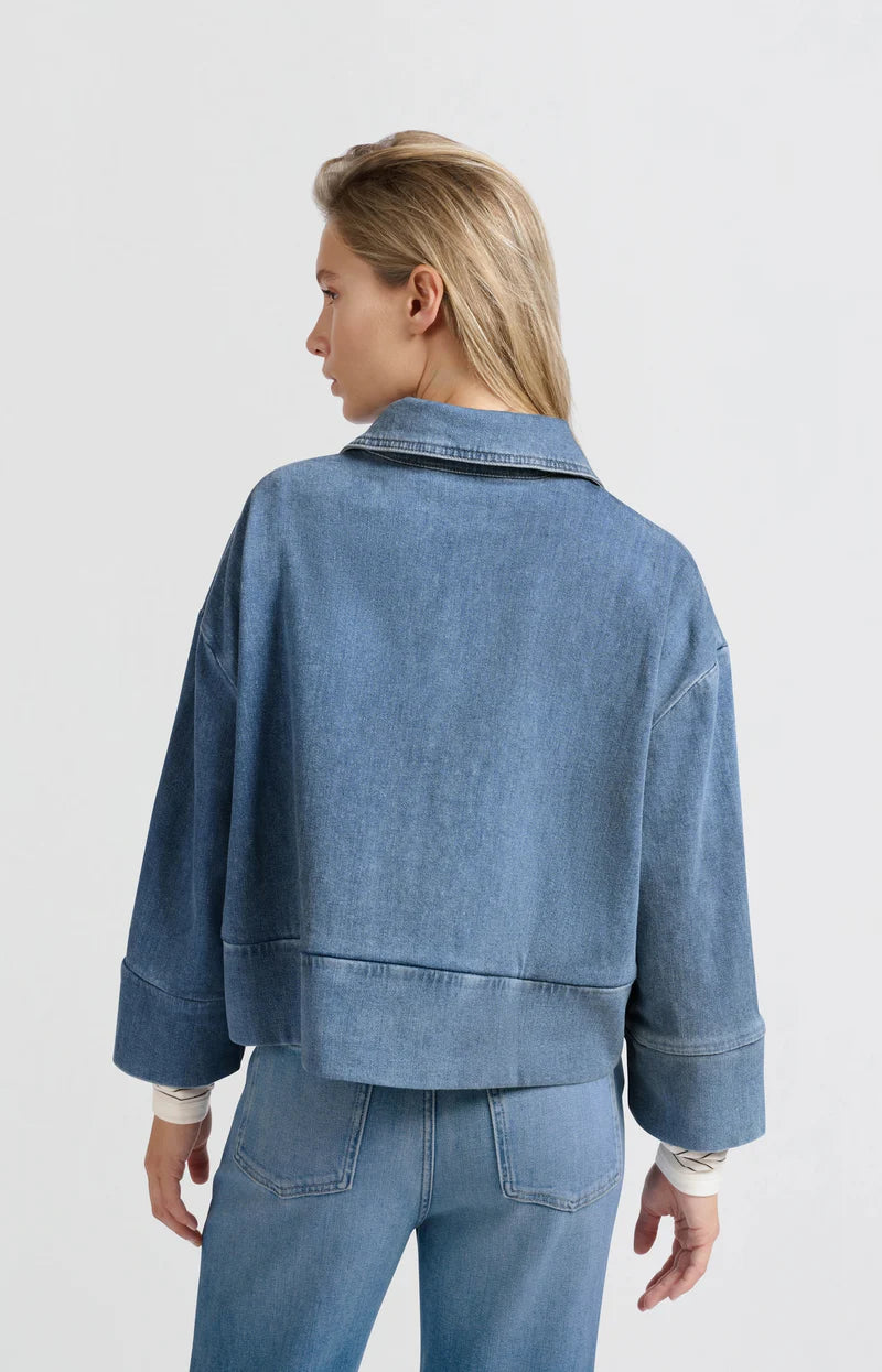 YAYA Oversized Denim Jacket with Pocket