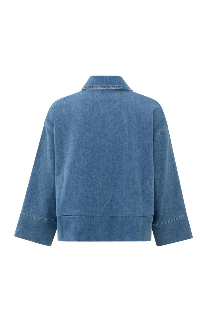 YAYA Oversized Denim Jacket with Pocket