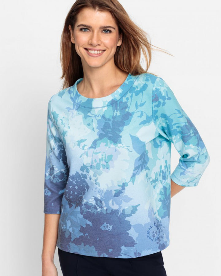 Olsen Floral Print Embellished Top