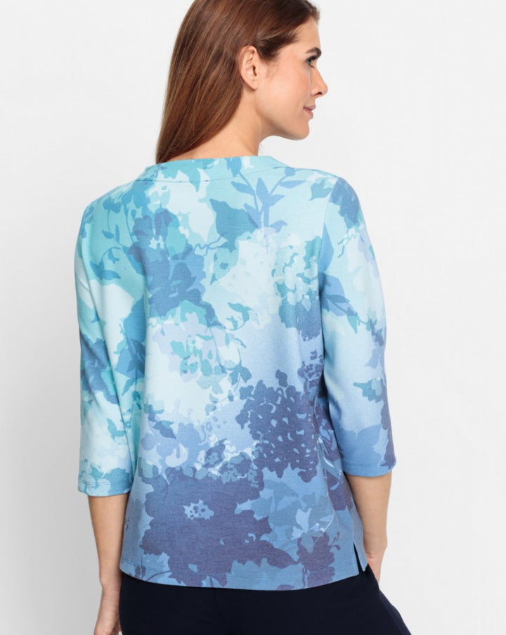 Olsen Floral Print Embellished Top