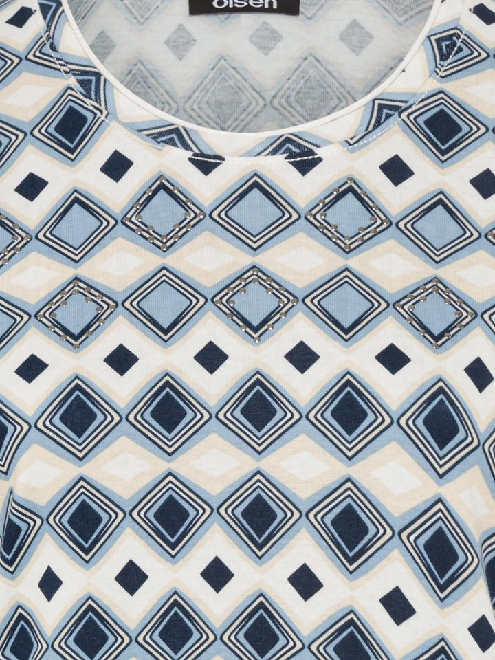 Olsen Olsen Geometric Pattern Top