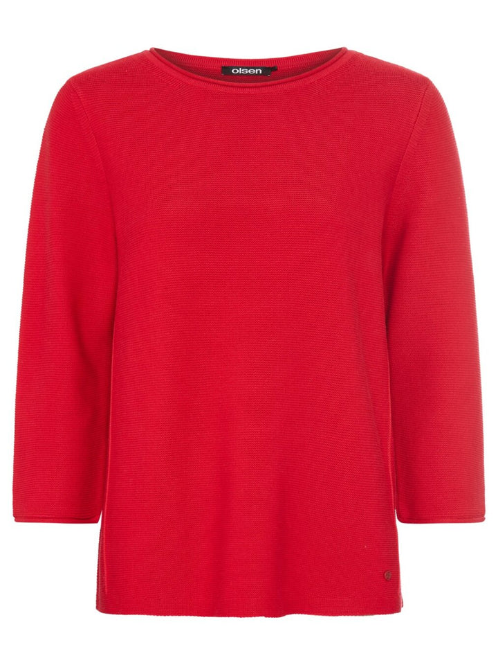 Olsen Red Rose Long Sleeves