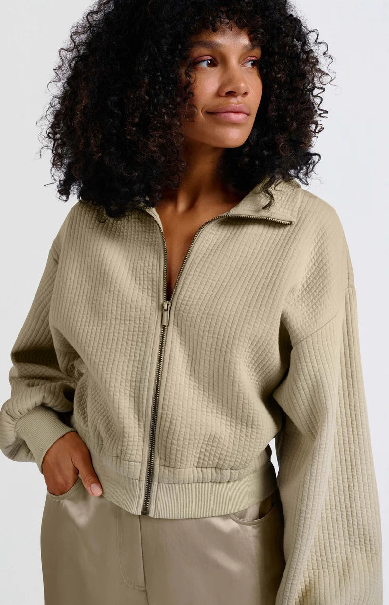 YAYA Ribbed Safari Jersey Cardigan