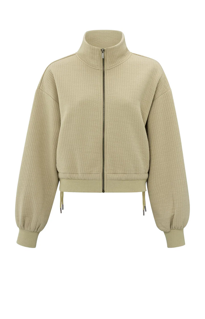 YAYA Ribbed Safari Jersey Cardigan