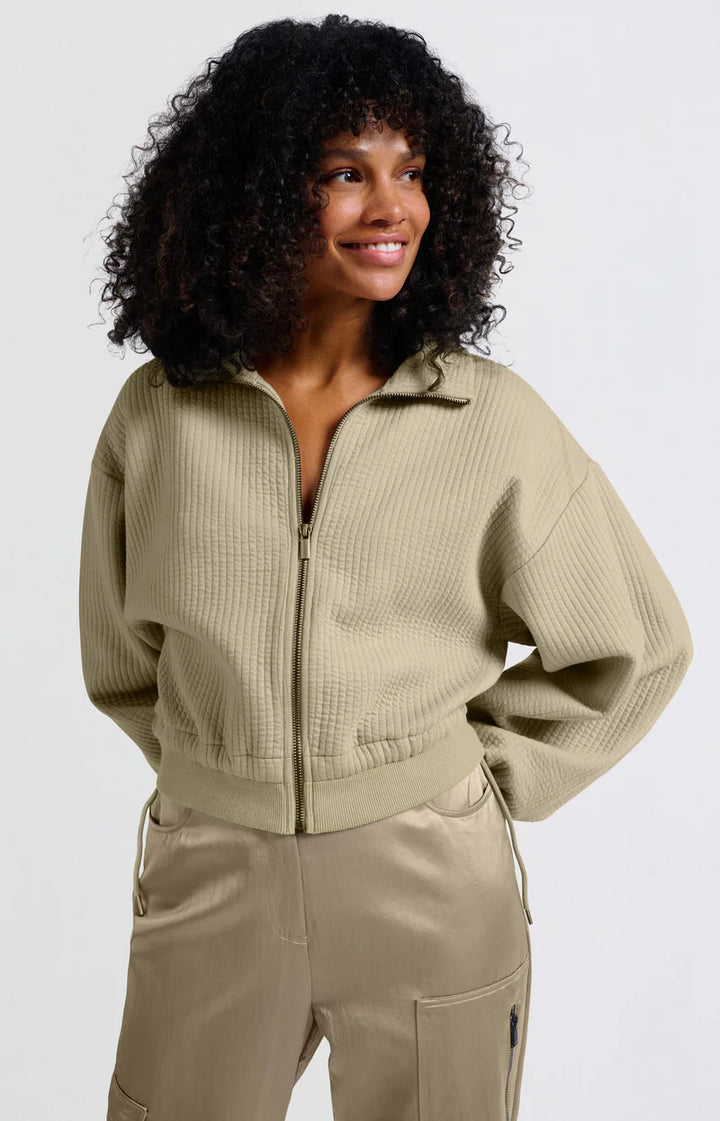 YAYA Ribbed Safari Jersey Cardigan