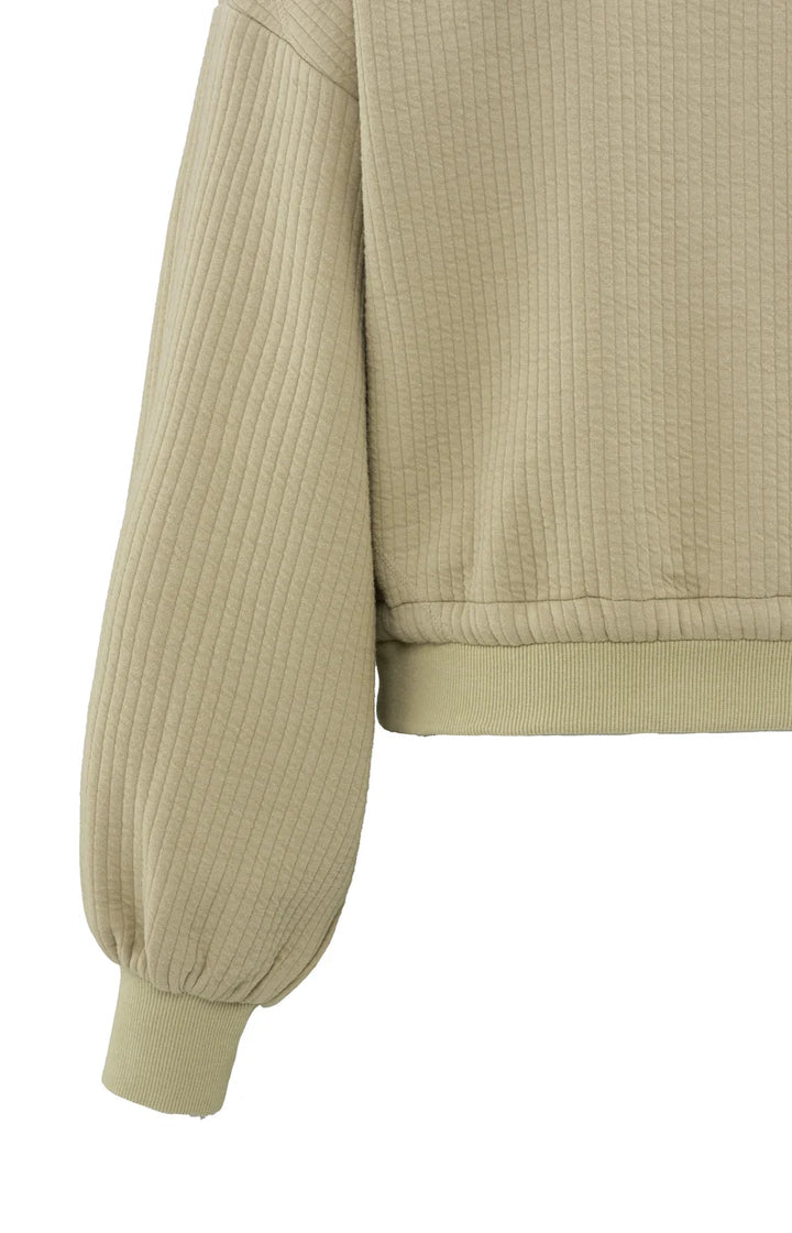 YAYA Ribbed Safari Jersey Cardigan