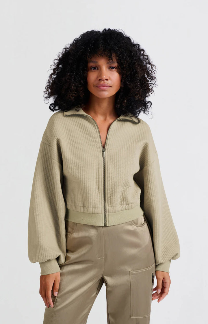 YAYA Ribbed Safari Jersey Cardigan