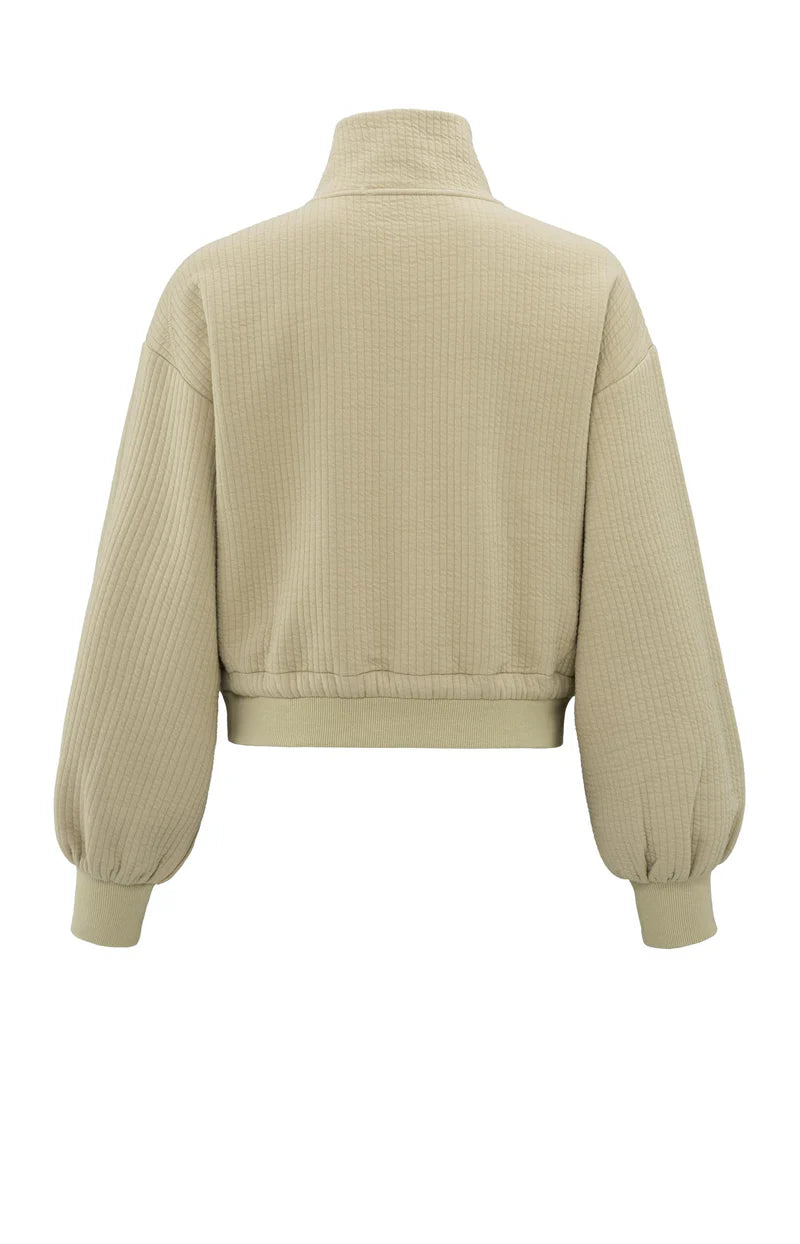 YAYA Ribbed Safari Jersey Cardigan