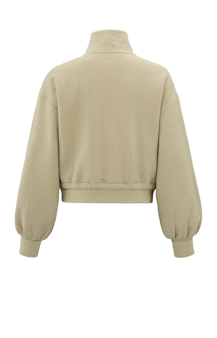 YAYA Ribbed Safari Jersey Cardigan