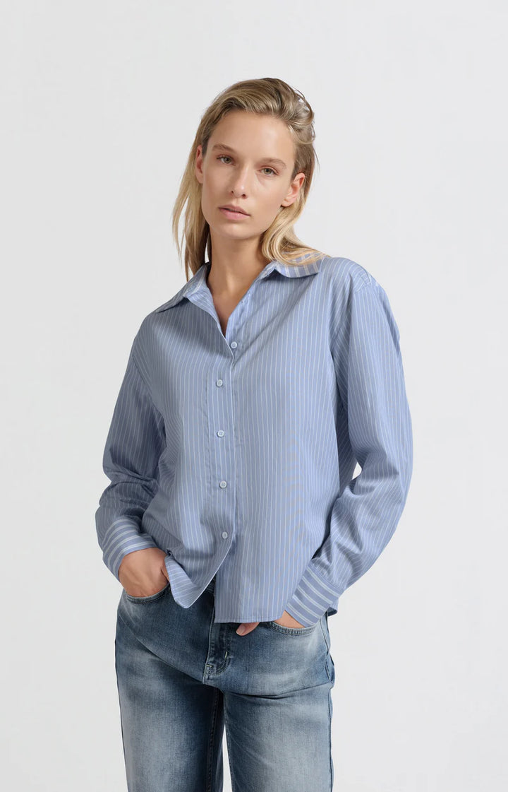 YAYA Stripe Mix Blouse