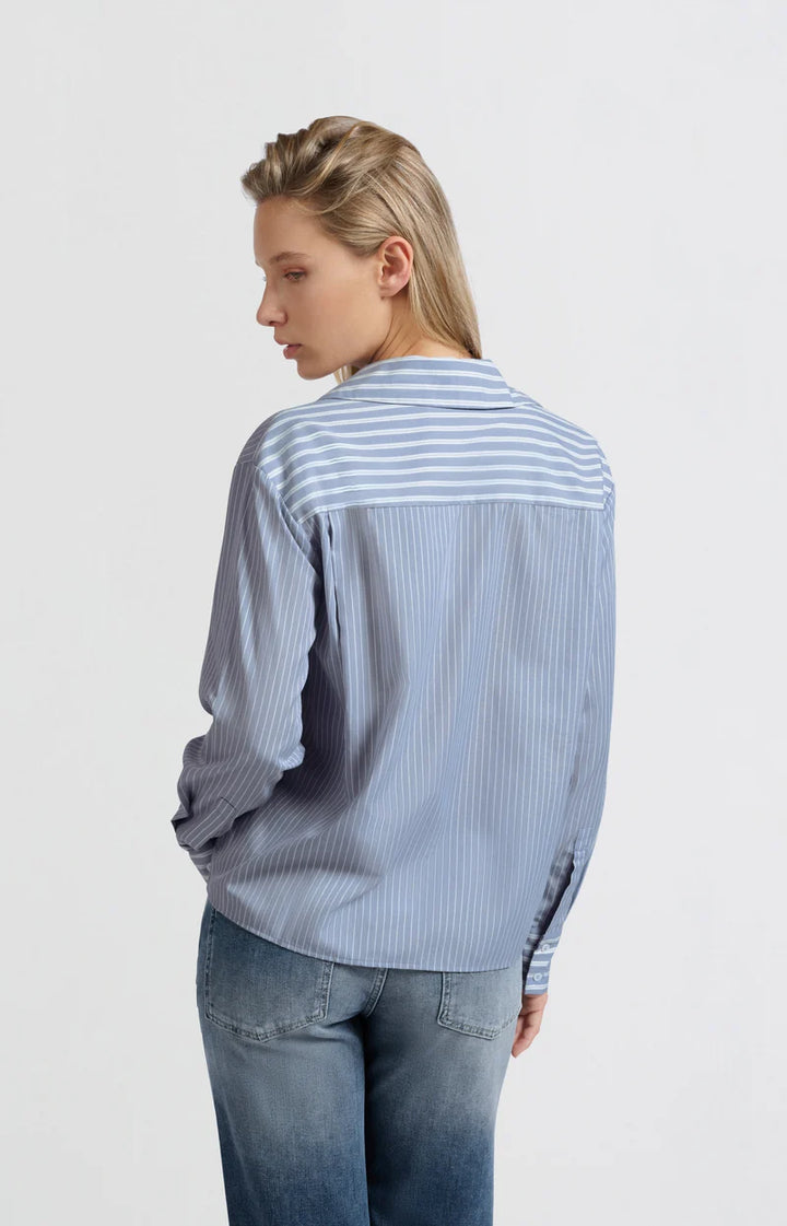 YAYA Stripe Mix Blouse