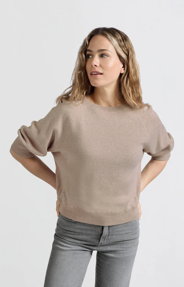 YAYA Pink Sweater with Raglan Sleeves