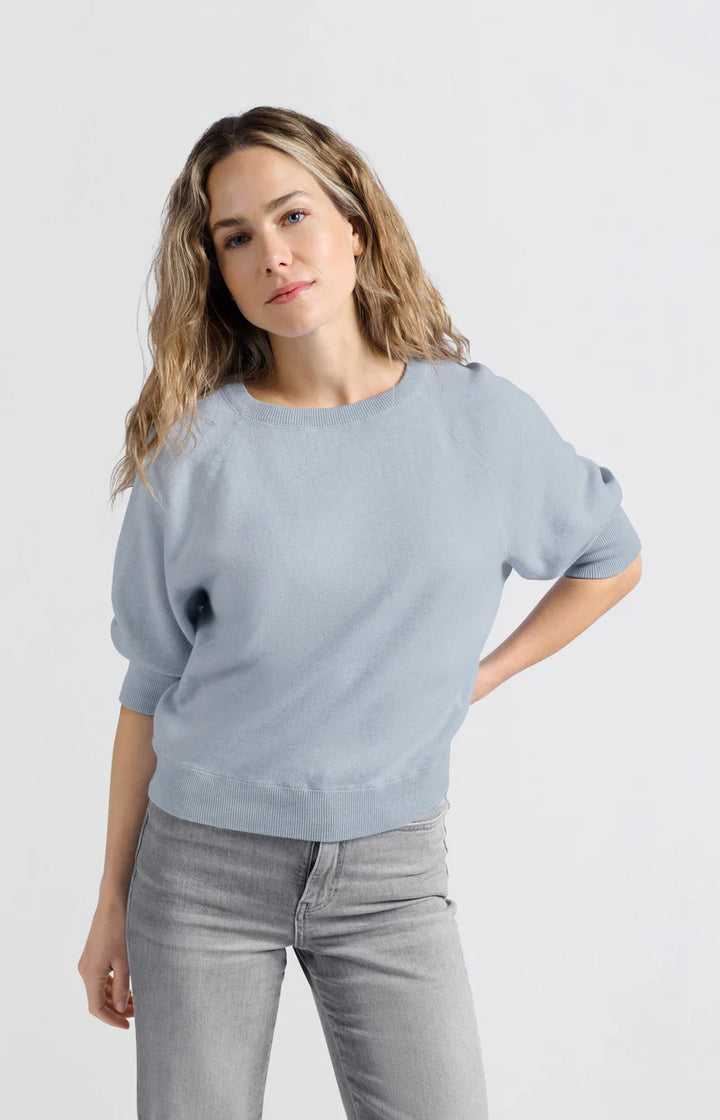 YAYA Dawn Blue Sweater with Raglan Sleeves