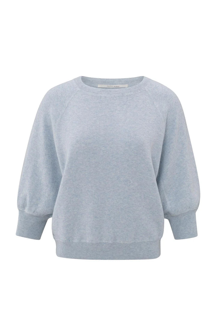 YAYA Dawn Blue Sweater with Raglan Sleeves