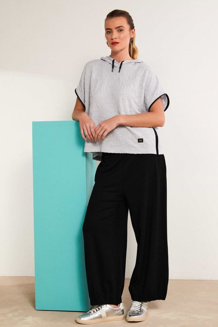 Naya Wide Leg Trouser with Tuck Hem Detail